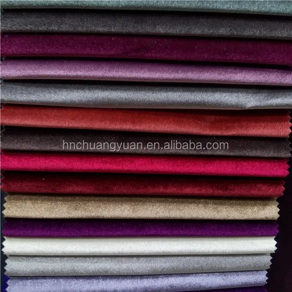 High Quality New Style Fashion Color Polyester Tricot Velvet Curtain Fabric