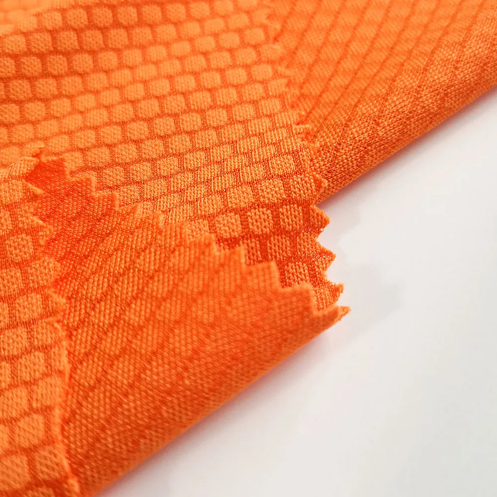 Wholesaler bright 75D lightweight mesh football fabric knitted for rugby cloth RTS PS1Y06