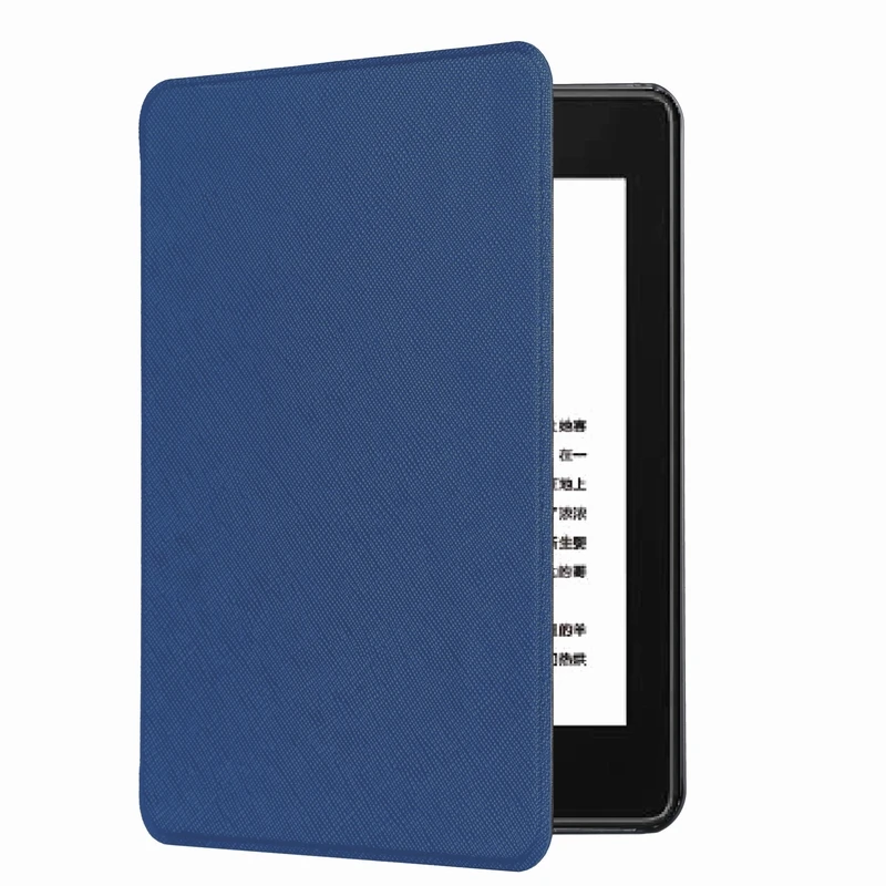 For Amazon Kindle Paperwhite 4 PU Flip Cover Cross Pattern Book Style Case