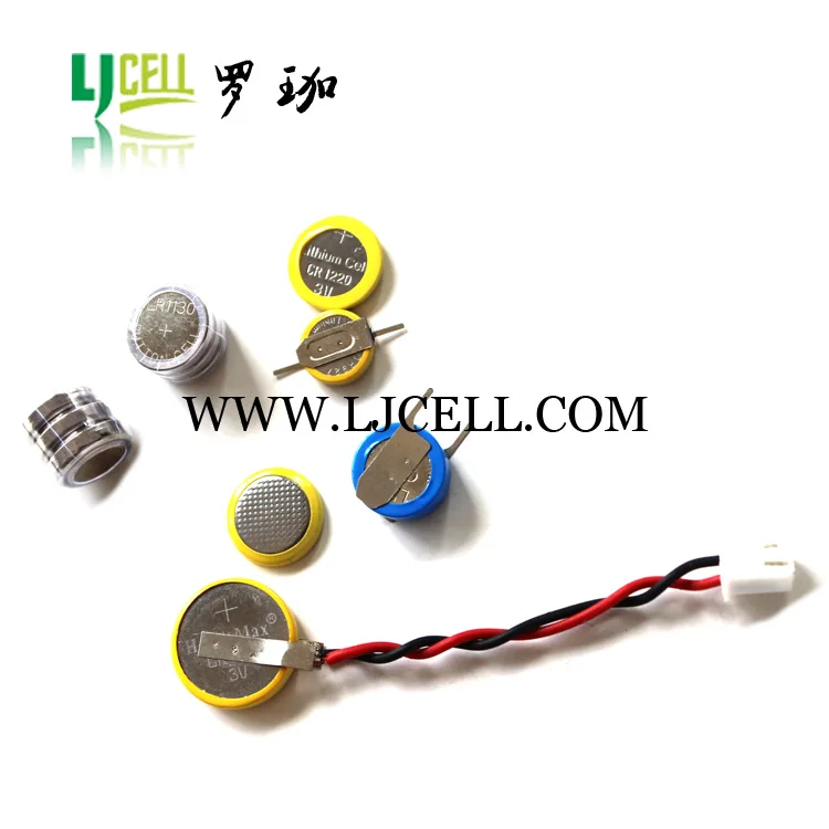 3v lithium button cell CR1220 battery with 2 pins / VE type