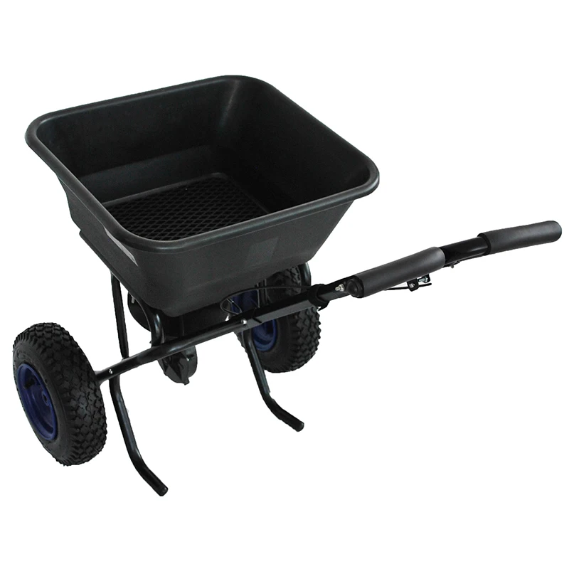 
Two-wheeled walk behind fertilizer salt spreader 
