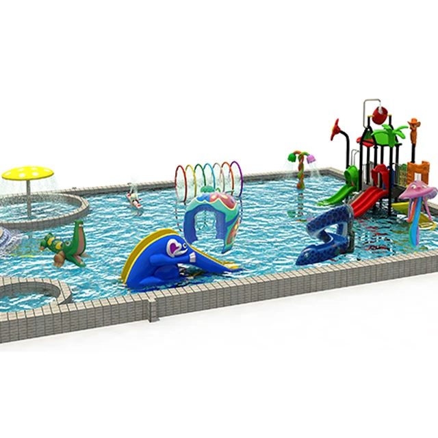 2022 Hot Summer Outdoor Fiberglass Steel Water Park Playground Equipment water slide for swimming pool