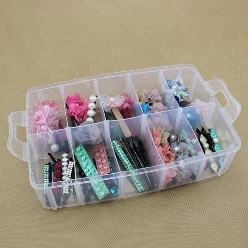 3-Tier Demountable Plastic Jewelry Box Organizer Storage Container With Adjustable Dividers 30