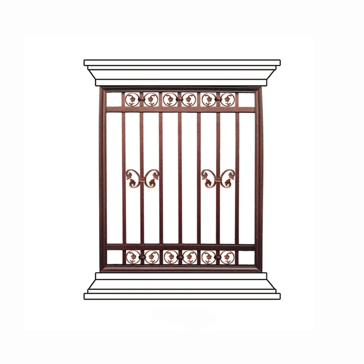 New Apartment Beautiful Ornamental Wrought Iron Window Grill Design