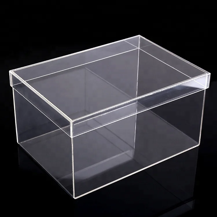 Clear Display Shoe Box plastic Wholesale Transparent Custom Acrylic Shoe Box