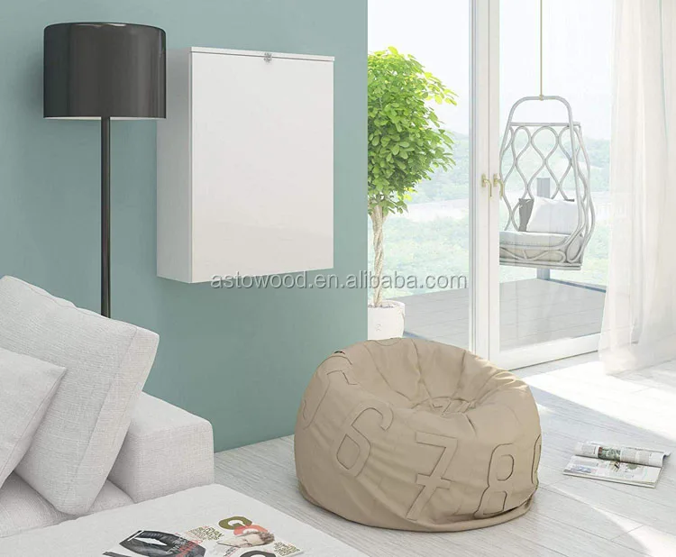wall mounted foldable computer table desk with shelf for space saving home use