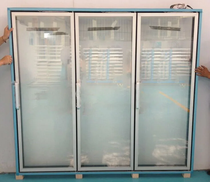 
Hot Sale Frozen Food Aluminum Commerical Fridge Glass Door 