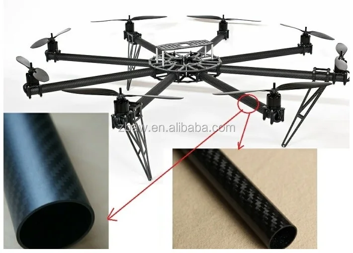 3K Carbon fiber tube rods tubing for helicopter