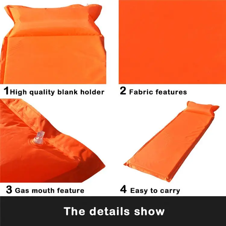 
Folding mini single air camping mattress with pillow inflatable air cushion for outdoor 