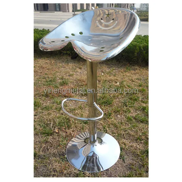 
Innovative China Rotatable Hot Sale Steel Circle saucer Coffee Shop/Kitchen/Bar/ Adult High Chair With Footrest 