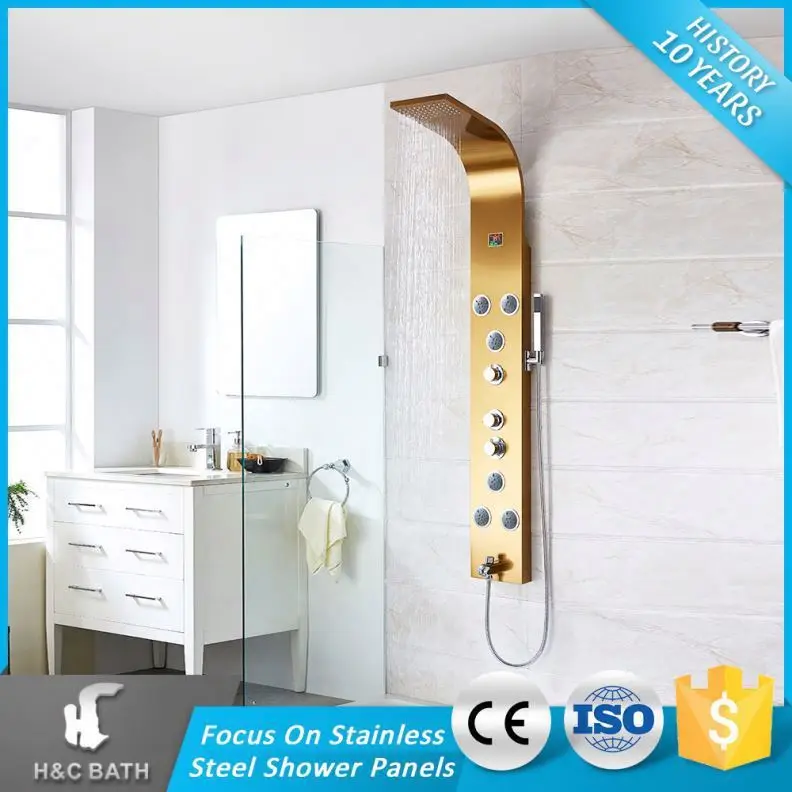 Ванная комната Ламинат 304 Из Нержавеющей Стали Стены Современные Гидромассажные Душевые Панели