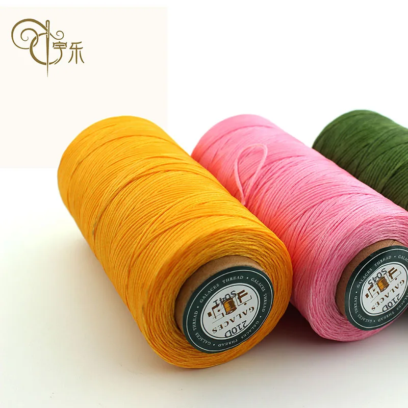 150D/16 Manufacturer Wholesale Leather Sewing Polyester High Strength Braid Flat Wax Thread