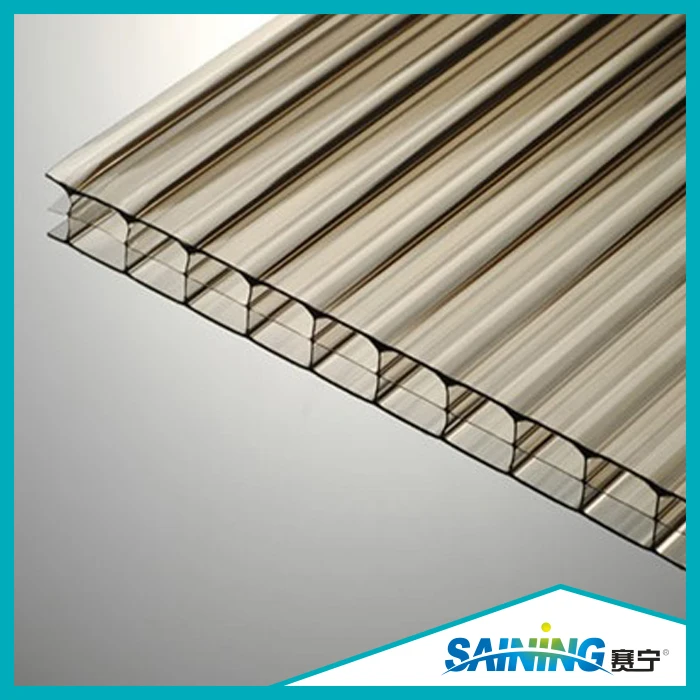 
bronze lexan hollow multiwall polycarbonate sheet, triple wall polycarbonate sheet cheap price 
