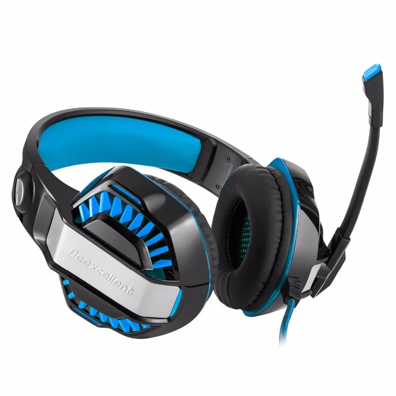 Beexcellent GM-2 Over-ear Gaming Headset for PC Gamer Computer Tablet PS4 Gaming Headphone with Mic LED Light
