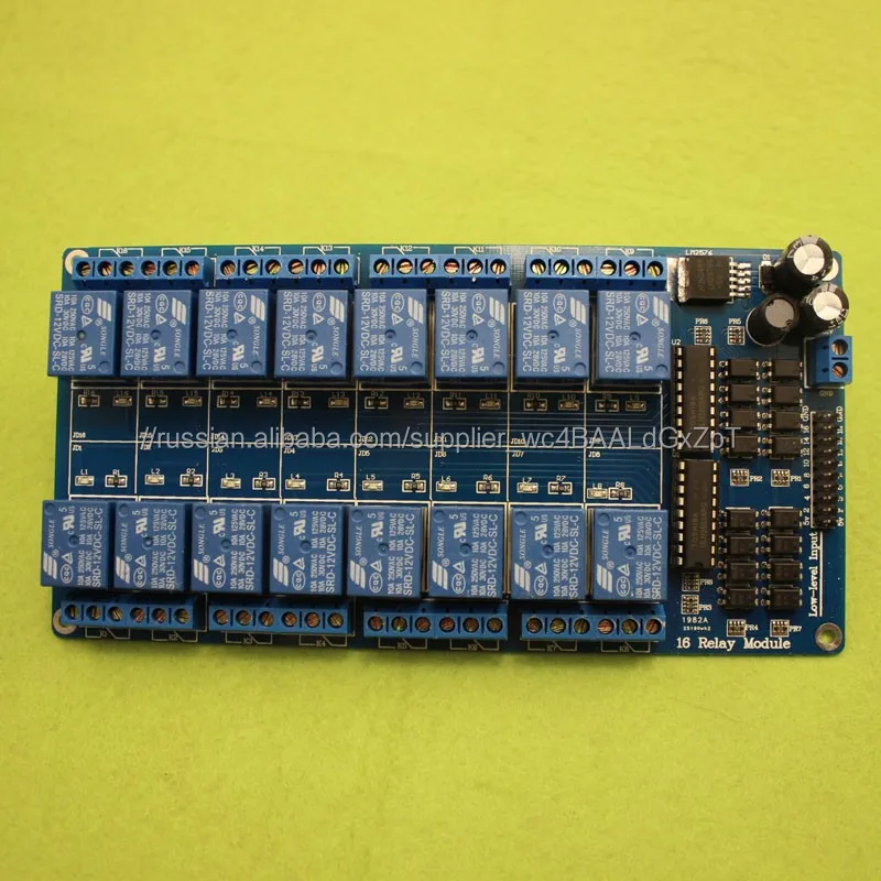 16-канальный релейный модуль релейная плата управления с оптомуфтой