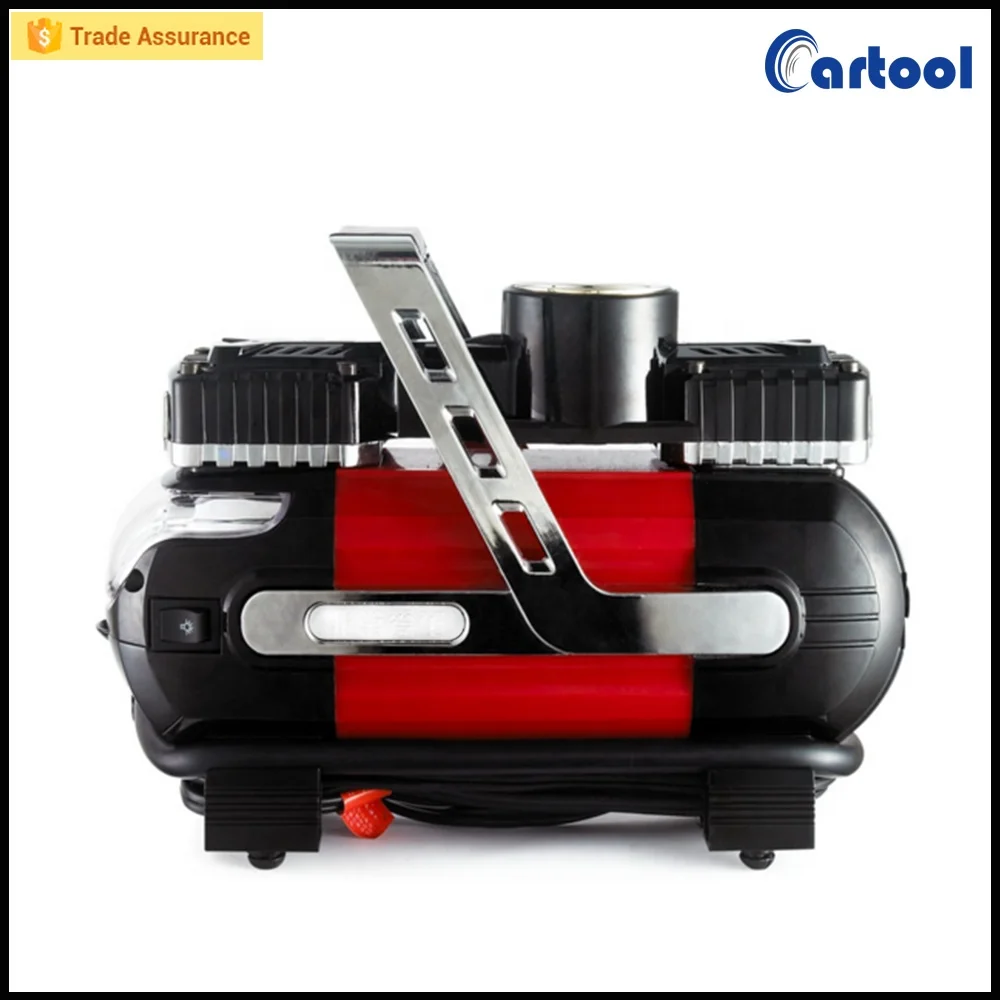 NEW Potable double cylinder 12v air compressor car tyre inflator with Light