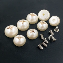 JC601 New pearl rivet and studs 12mm pearl rivet rhinestone for  shoe and garment
