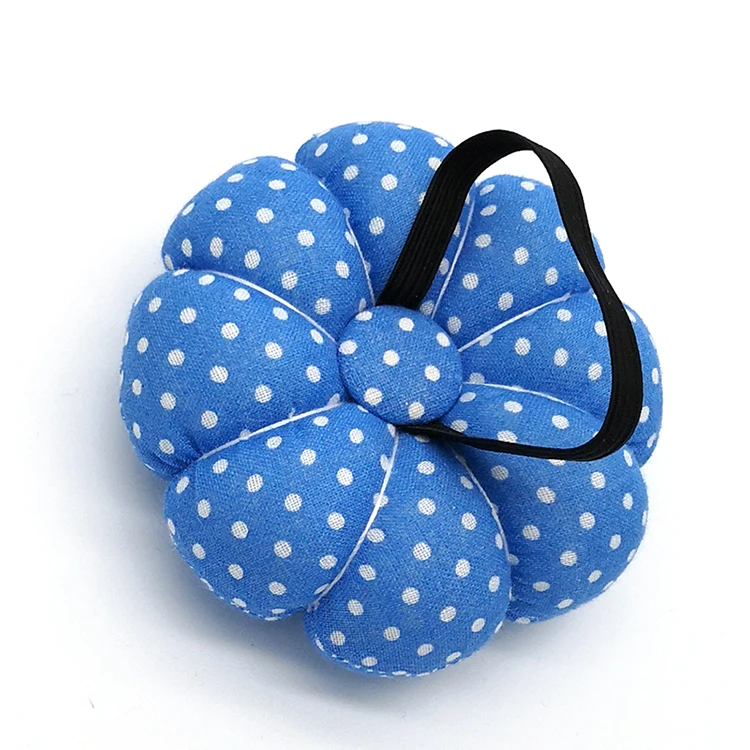 Free shipping Elastic Wrist Belt pumpkin Pin Cushion blue KJ58-1