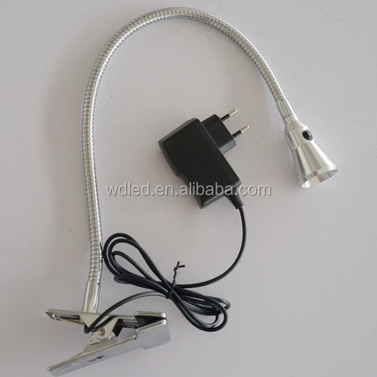 3w flexible swing arm clip on LED TABLE LIGHT READING LAMP