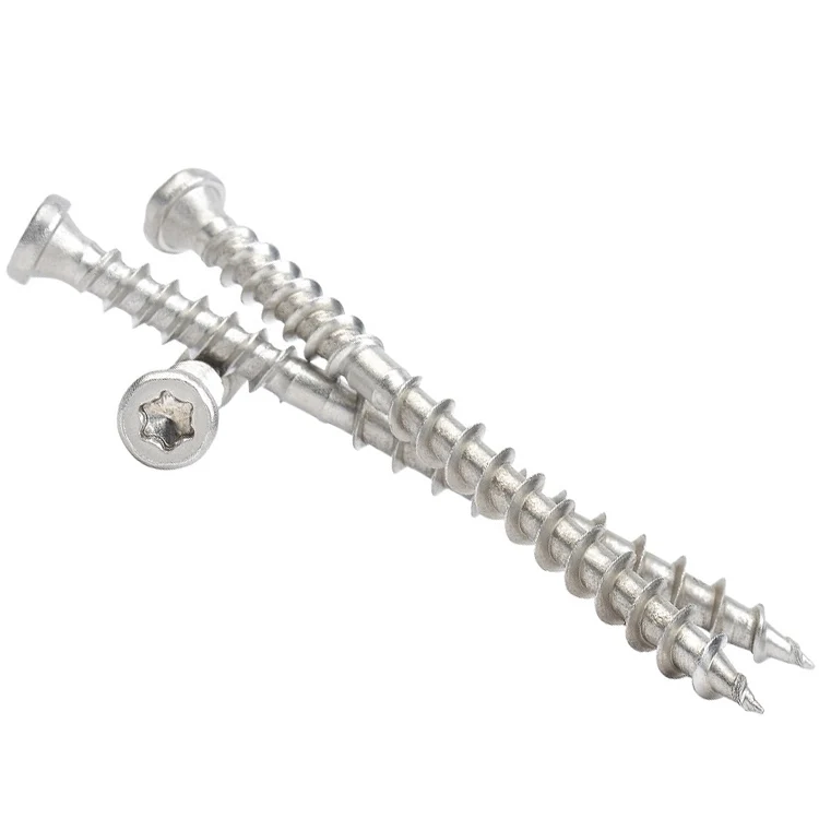 A 2 A4 Stainless steel 304 316  T17 Cylinder head Torx Drive deck screws for composite ,composite decking screws