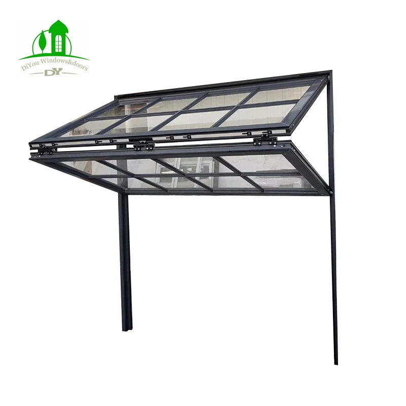Aluminum Vertical Folding door and push up fold up window