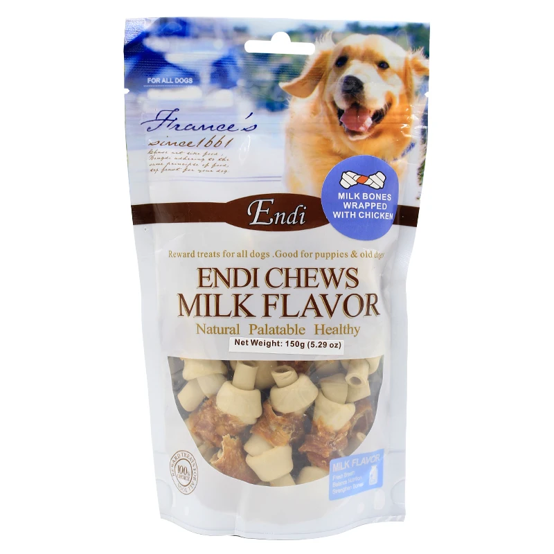 Молочный аромат, вязаный Уход за полостью рта, оптовая продажа костей для собак