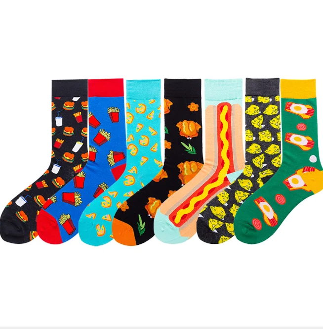 Fashion Turkey socks cheese tube socks French fries ladies socks