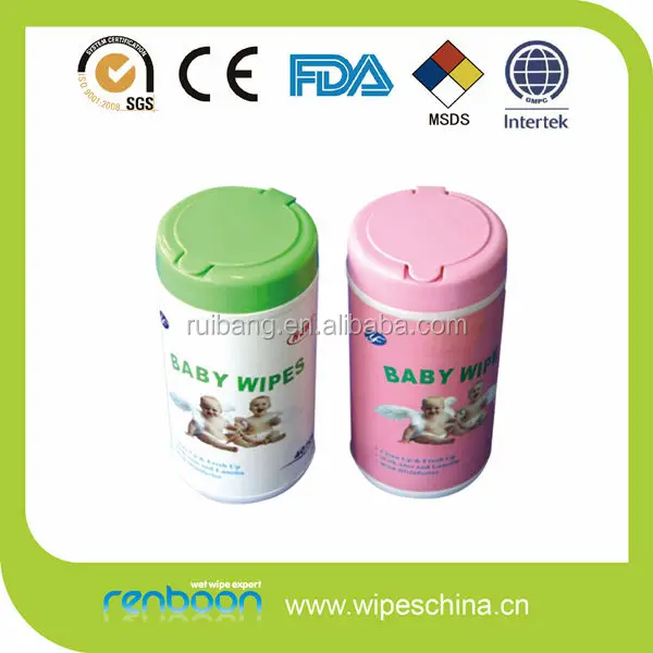 skin care disposable baby wipes in canister with certificate ISO