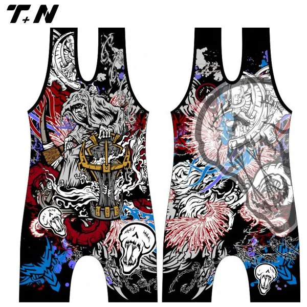 Latest design custom kids wrestling singlets