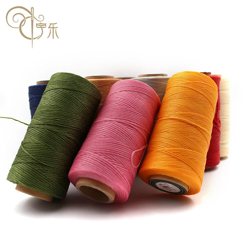 150D/16 Manufacturer Wholesale Leather Sewing Polyester High Strength Braid Flat Wax Thread