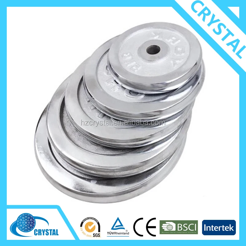 SJ-224-1 Gym strength training equipment chrome steel weight plates for barbells