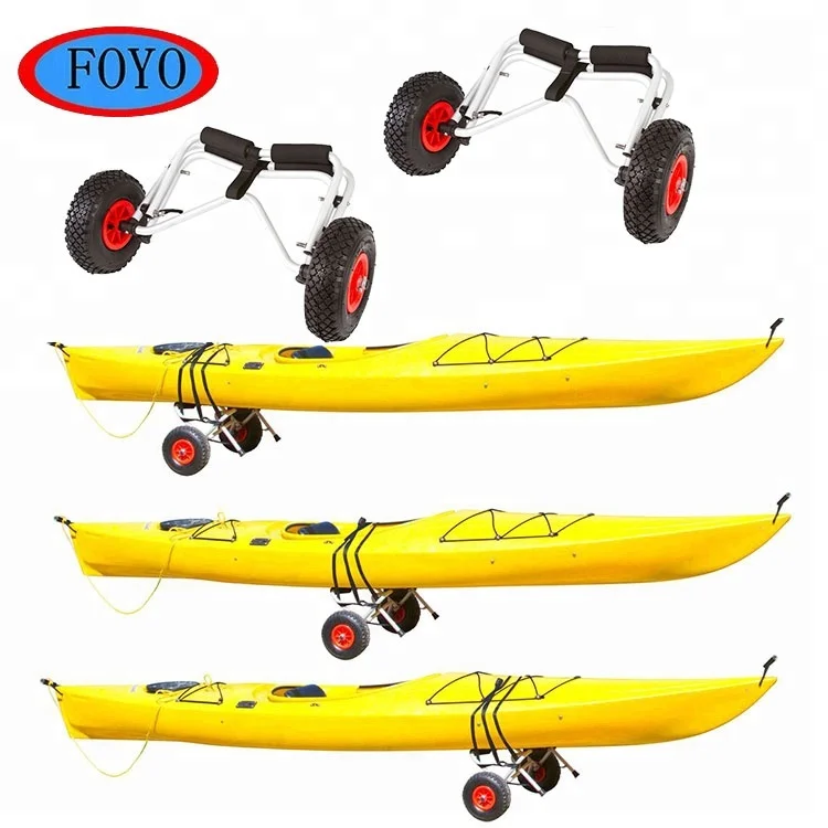 Лидер продаж аксессуары для морской Каяка черная и алюминиевая маленькая тележка лодки трейлера на
