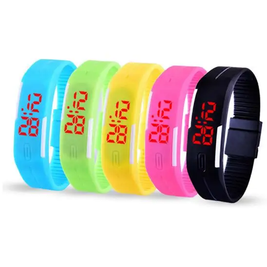 
Brand Fashion LED Digital Watch Calendar Wristwatch Candy Color Men Women Silicone Rubber Touch Screen Sports Couple Watches 