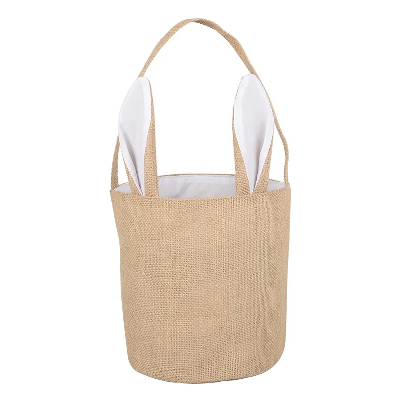Factory hot sale easter burlap bag wholesale new arrival easter candy bag easter basket for gift