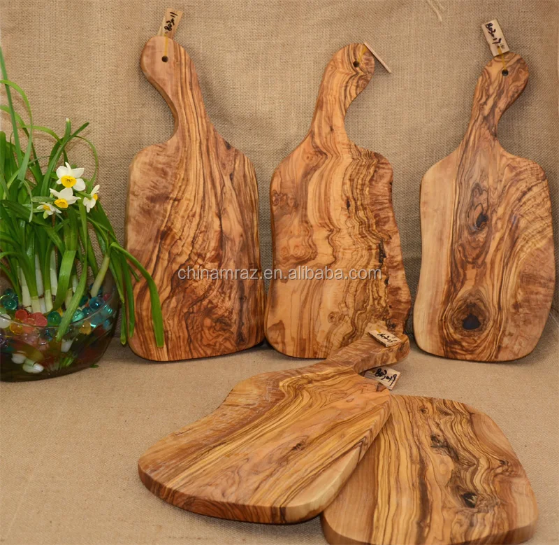 
wholesale 40cm 20cm Italian Olive Wood Feature Solid Wood Chopping Block 