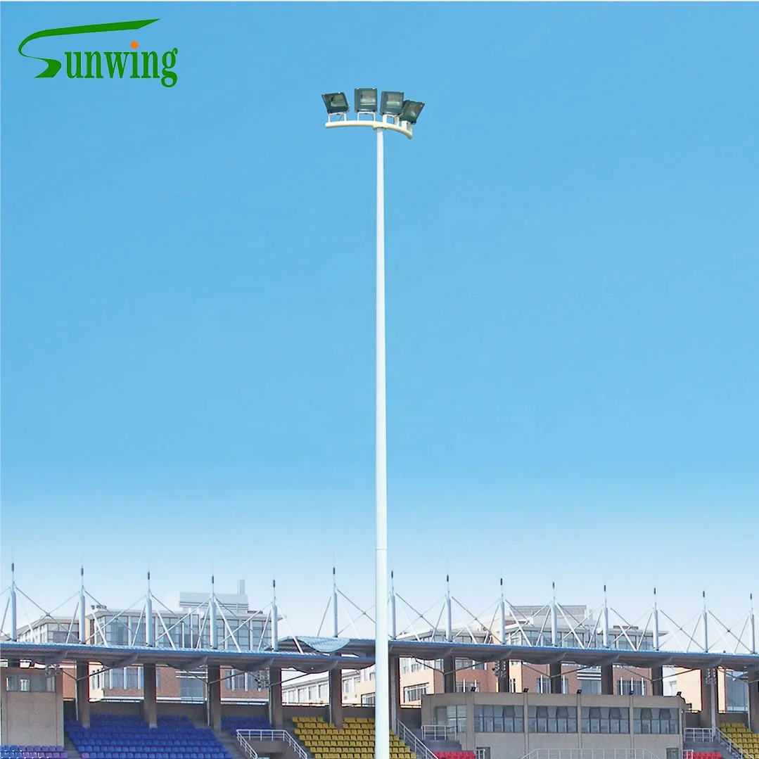 15m,20m,25m,30m Meters Height Square High Mast Light Poles Hot Dip Galvanized Carbon Steel High Mast Lighting Pole