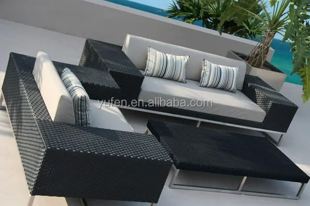 used rattan furniture half moon sofa