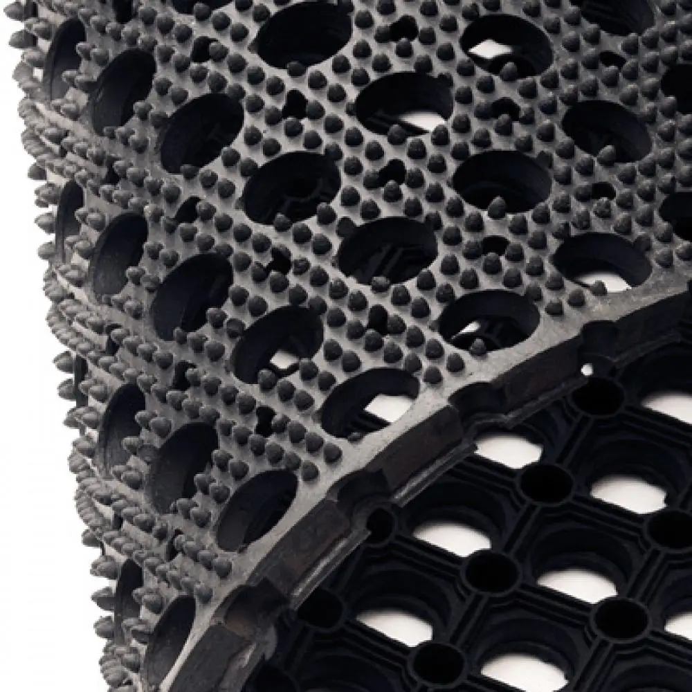 Wet Area Anti Non slip Outdoor Ring Hole Rubber Drainage Mats