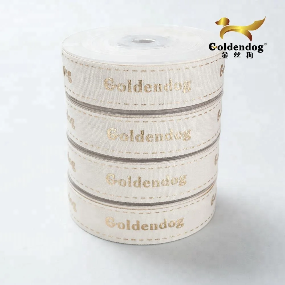 eco-friendy natural white fabric cotton ribbon printing