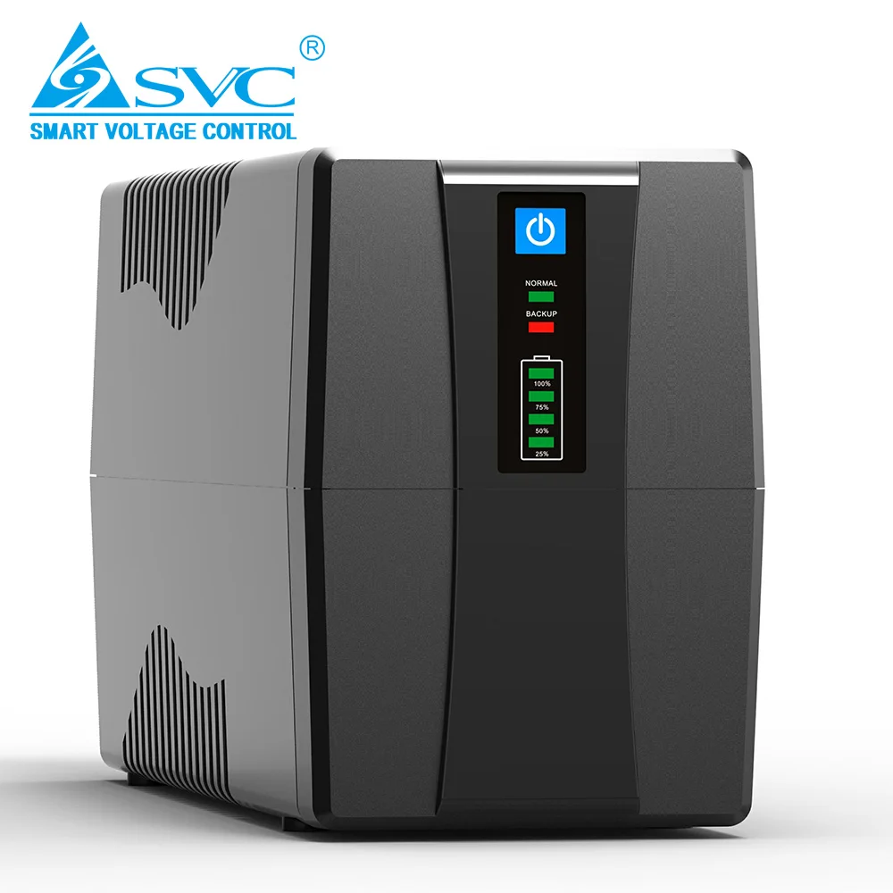 SVC V-1000 UPS Homage CPU Controlled PMW Wide Voltage Range Line-interactive LiFePO4 Battery 1 Kva Uninterruptible Power Supply