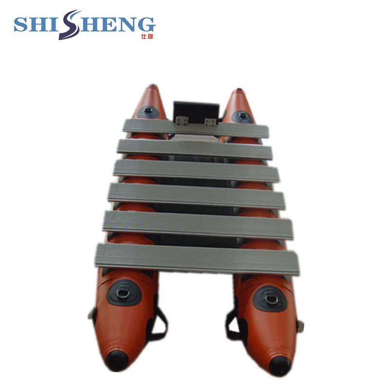 CE aluminum floor inflatable catamaran boat for sale
