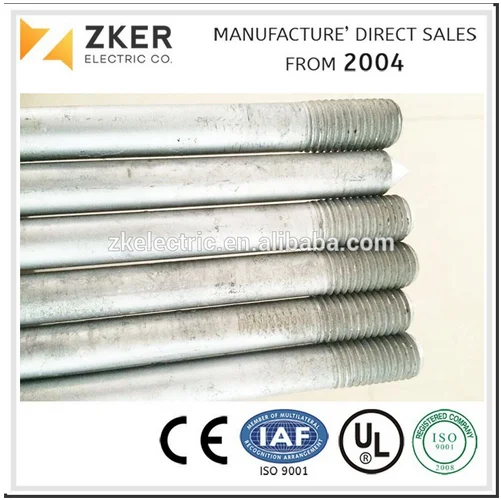 copperweld price Ground Rod Galvanized Threaded Earth Rod Product