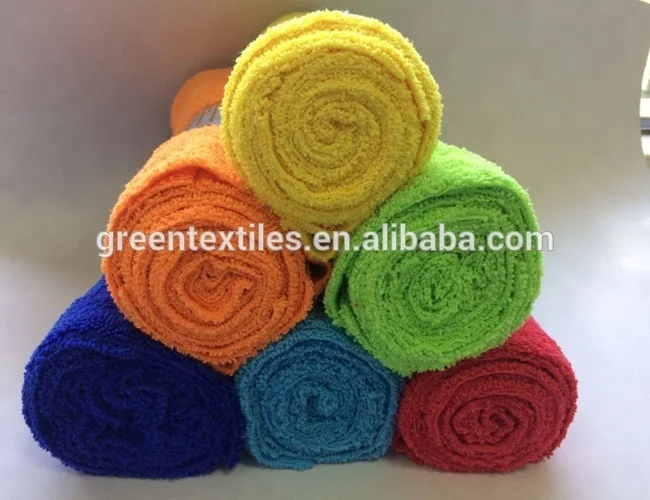 High quality multipurpose edgeless roll rolled microfiber cleaning towel