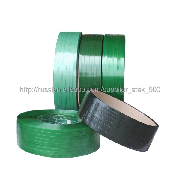 STEK PET STRAP GREEN  EMBOSS/SMOOTH FINISH Automatic / Manual Use Polyester PET Strap Roll