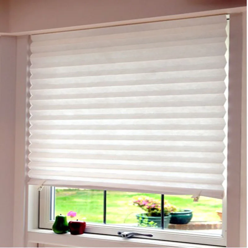 Plisse paper temporary blind, Adhesive easy fix pleated blinds