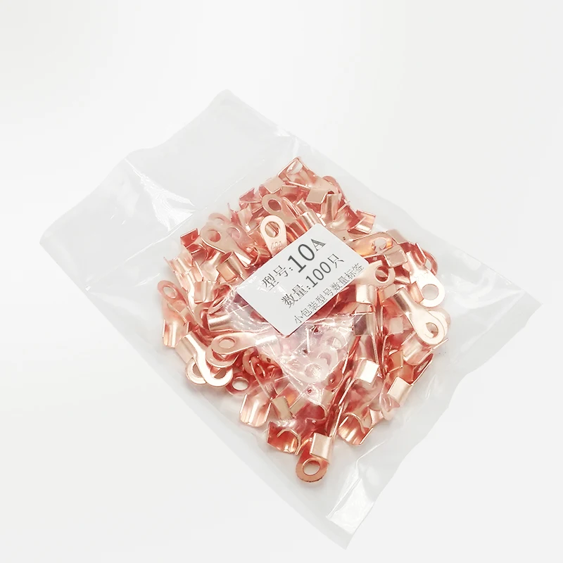 OT-10A 5,2 мм Диаметр медный круговой Соединительный клеммный провод обнаженный Соединительный кабель для аккумулятора