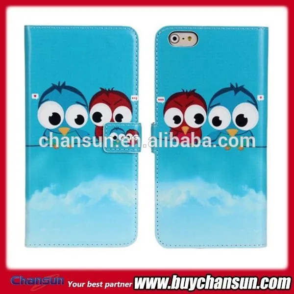 пара сова фотография кожаный чехол для iphone 6 5.5'