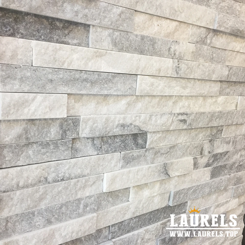 
White and Grey Slate Culture Stone Wall Decoration 