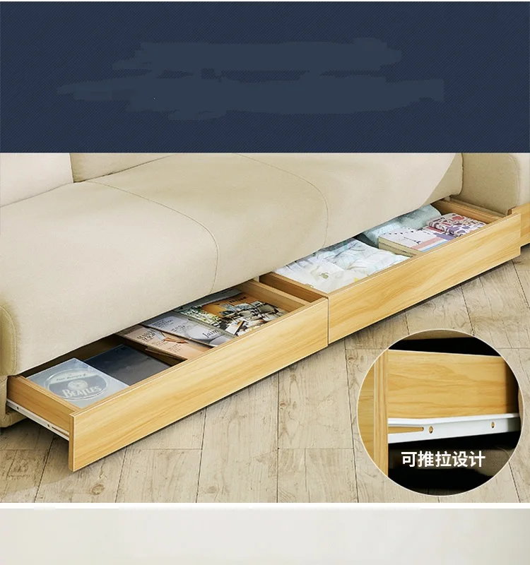 
2019 custom color fabric l shape sofa cum bed 