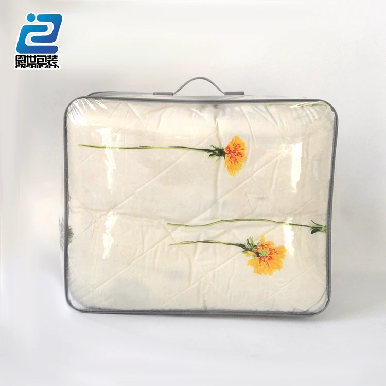 pvc plastic transparent bags for packing hair extensions with button fastener